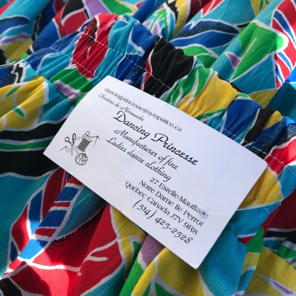 Vintage Tropical Pattern Tiered Skirt - Picture 5 of 5